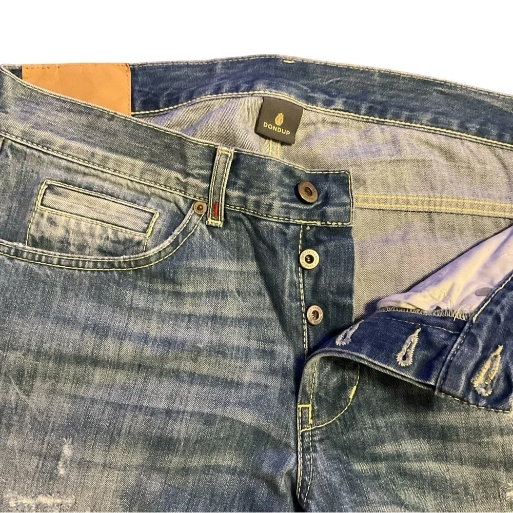 DONDUP Distressed Button Fly George Jeans‎ - Size Waist 35